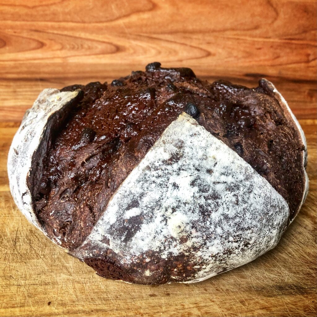 Chocolate Fudge Sourdough Boule