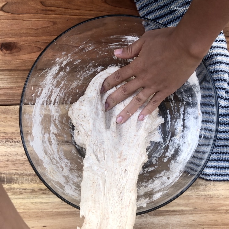 stretch and fold dough 2