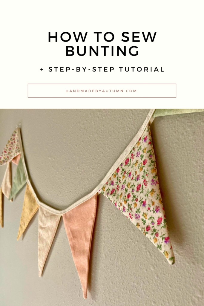 pin of how to sew bunting