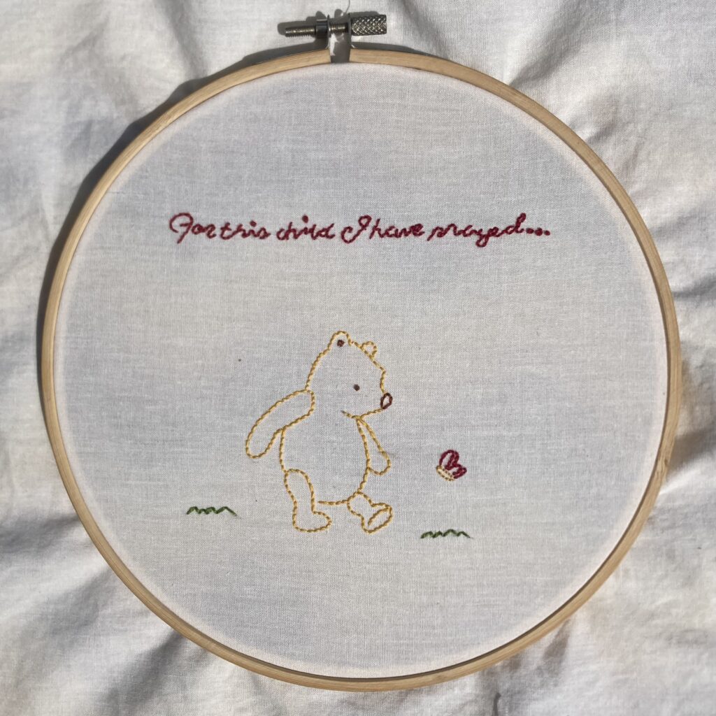 Christian Winnie The Pooh embroidery Pattern