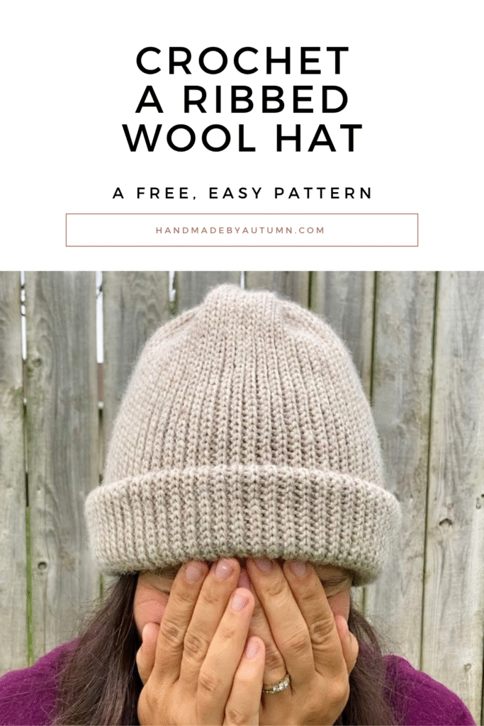 Crochet a Ribbed Wool Hat Pin